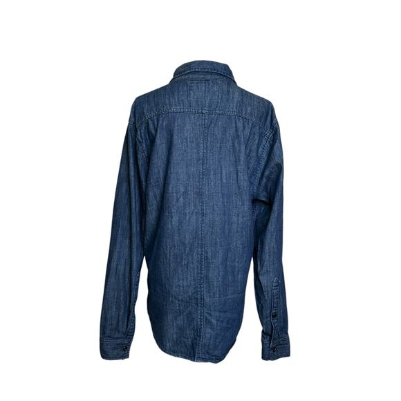 Cotton On blue denim buttoned long sleeves shirt size large - Picture 2 of 10